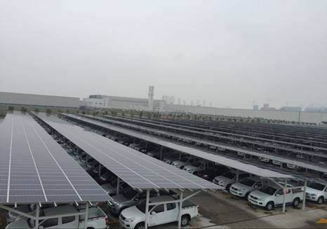 方大新能源公司江西五十鈴停車場光伏發電項目成功并網發電