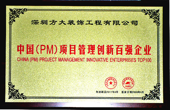 2009 中國（PM）項目管理創新百強企業